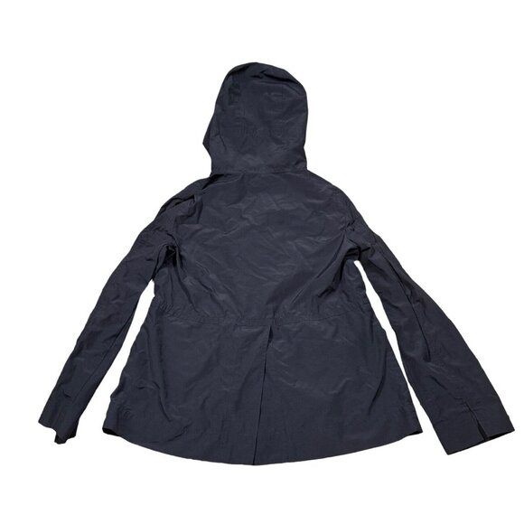 Eileen Fisher Sz XS Lightweight Hooded Unlined Jacket / Raincoat in Navy Blue - Picture 4 of 11
